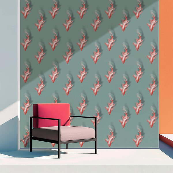 Wzór ryb na niebieskim tle Wzór ryb na niebieskim tle