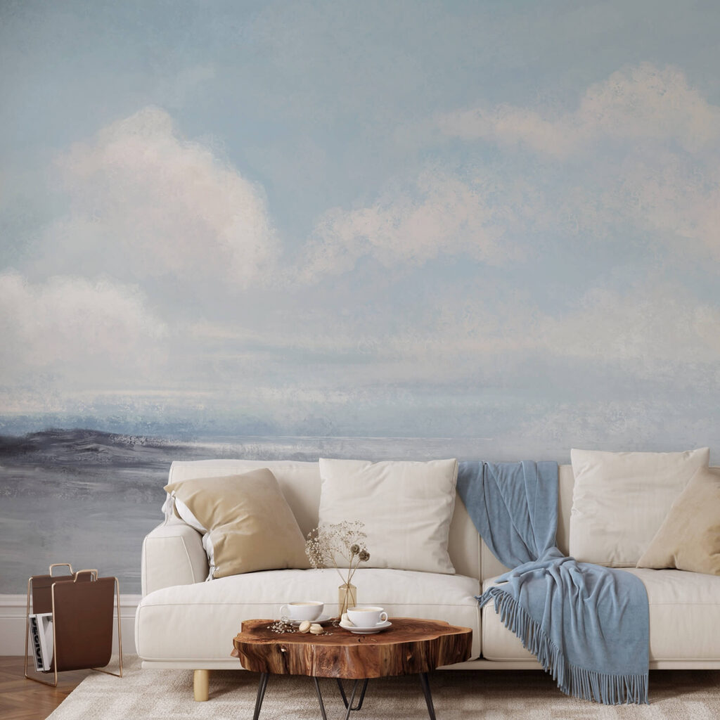 Krajobraz z zachmurzonym niebem