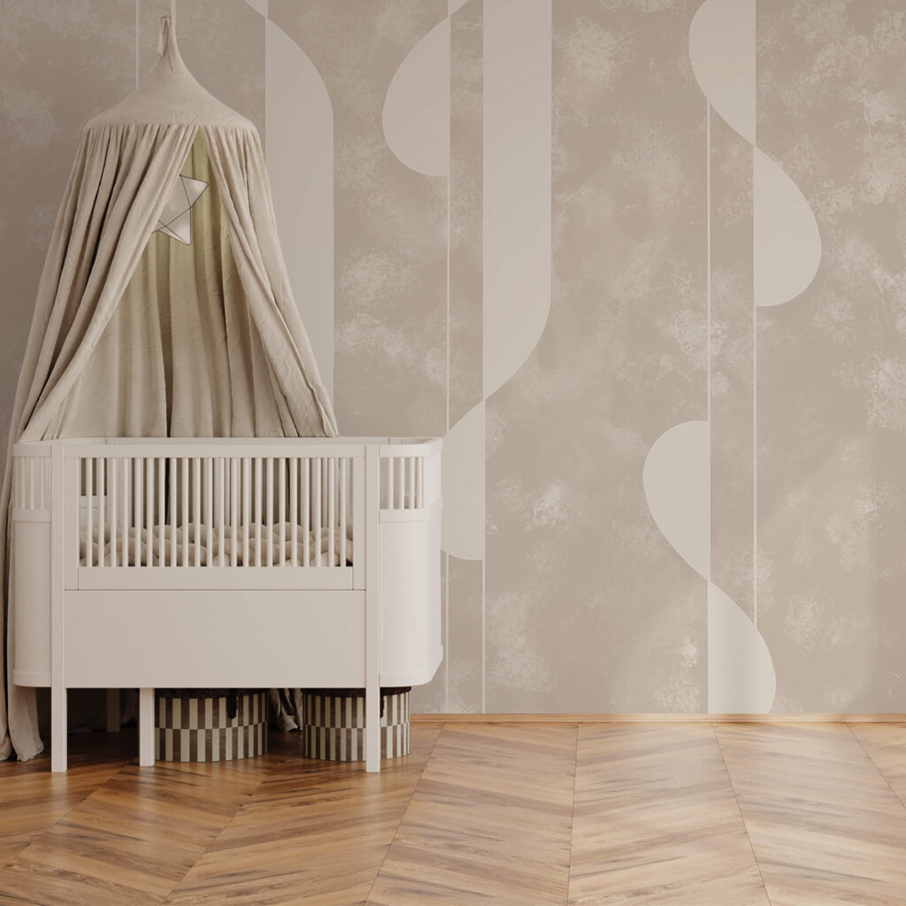 Abstrakcyjne kształty w delikatnych beżowych odcieniach