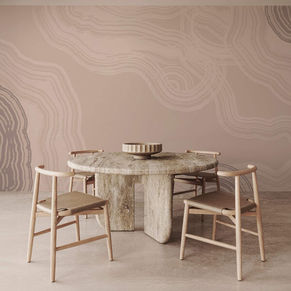 Linie płynne w delikatnych odcieniach ziemi