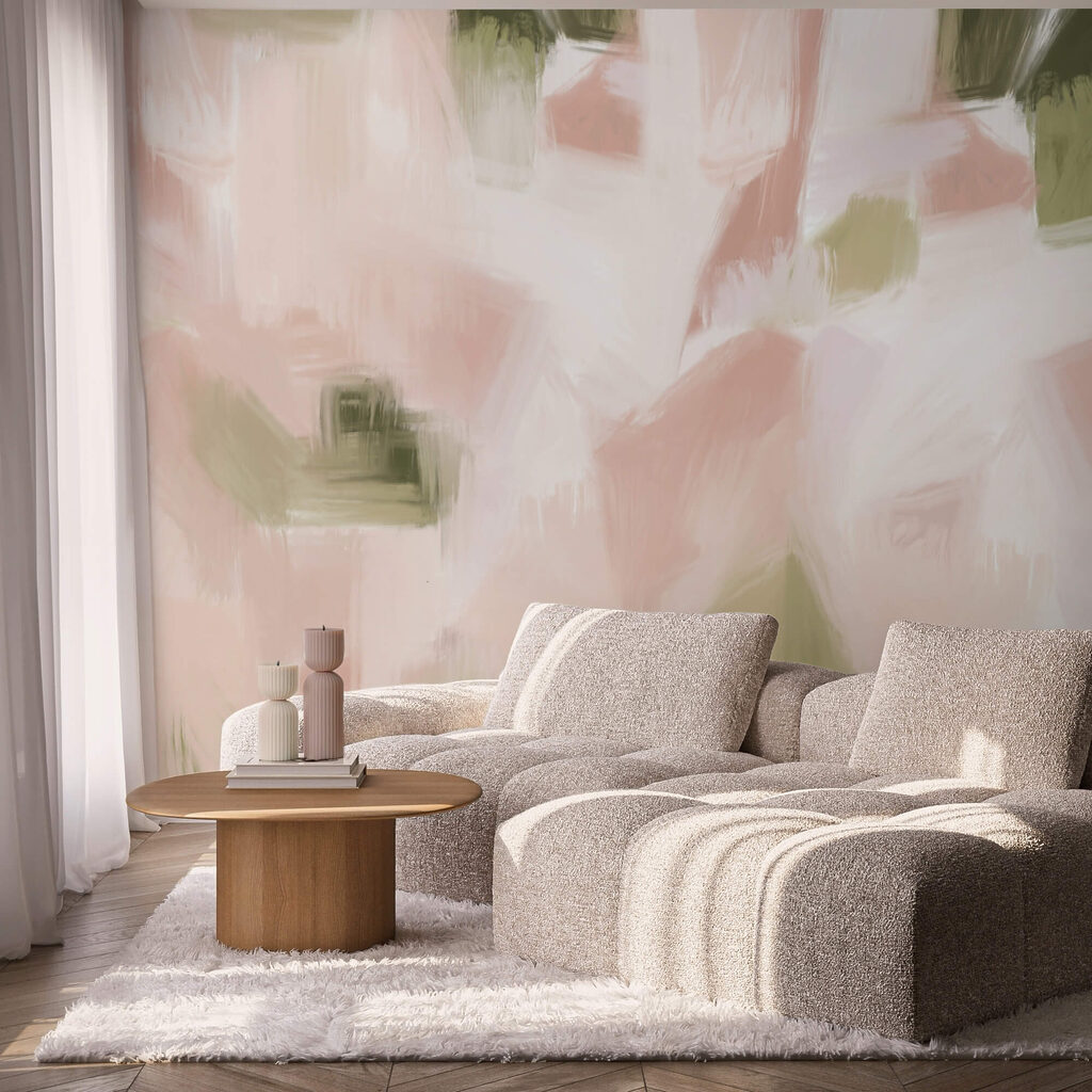 Abstrakcyjne barwy w delikatnych pastelowych odcieniach