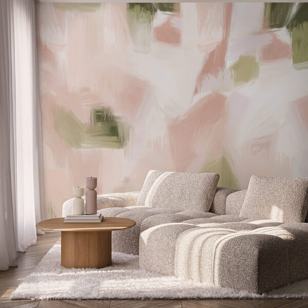 Abstrakcyjne barwy w delikatnych pastelowych odcieniach