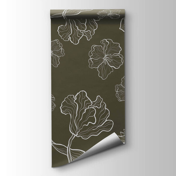 Pattern of flowers on a gray background