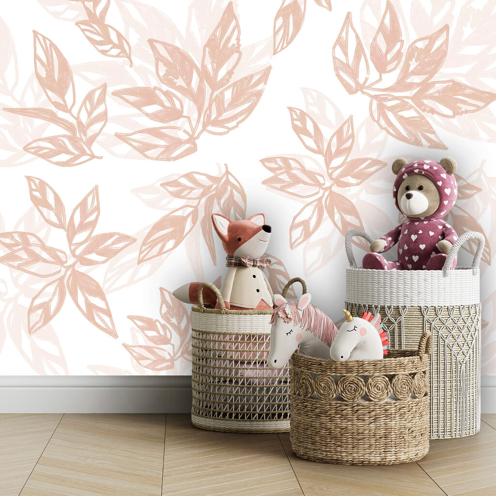 Wzór liści na białym tle