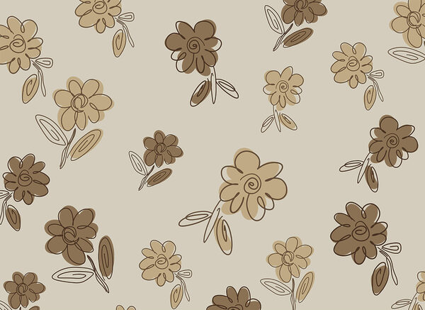 Pattern of flowers on a beige background Pattern of flowers on a beige background