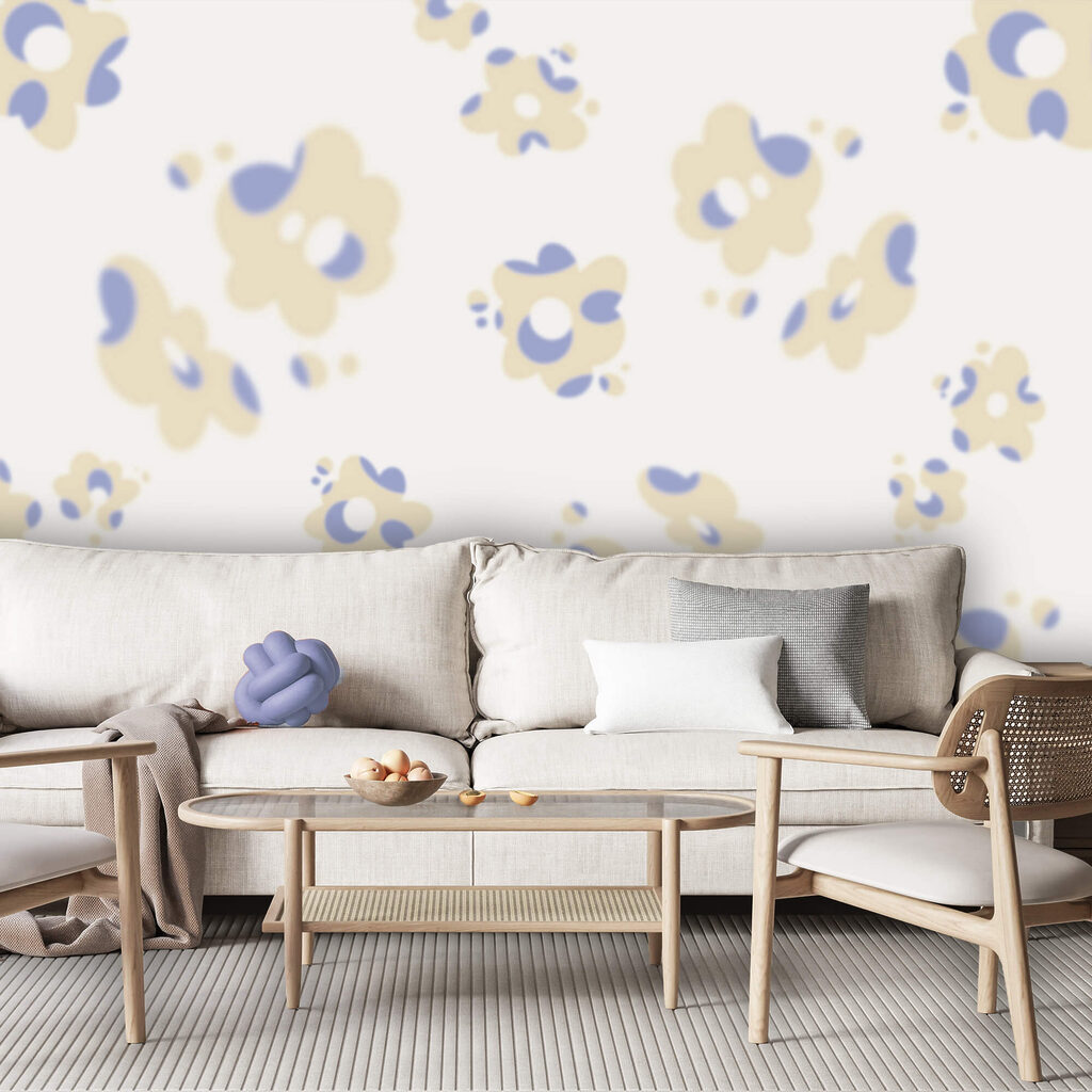 Wzór kwiatowy na białym tle