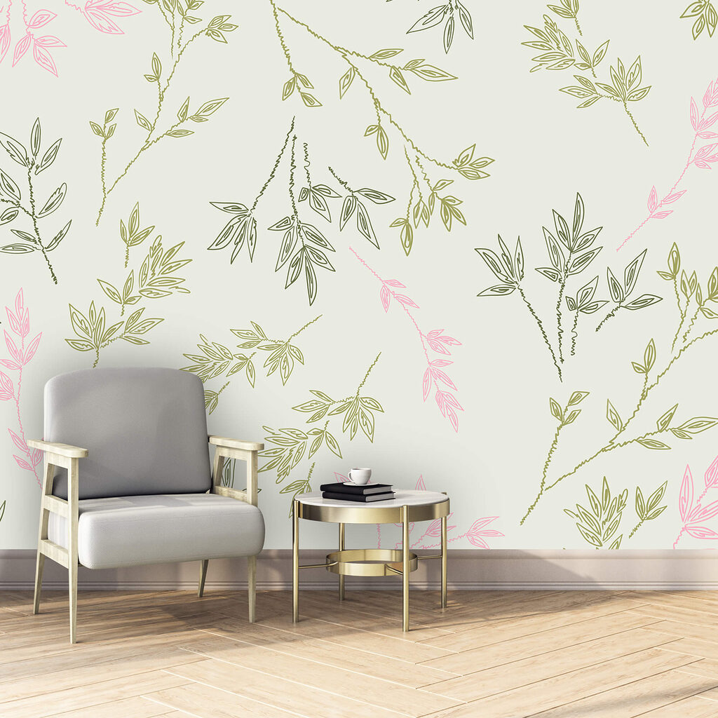 Wzór liści na białym tle Wzór liści na białym tle