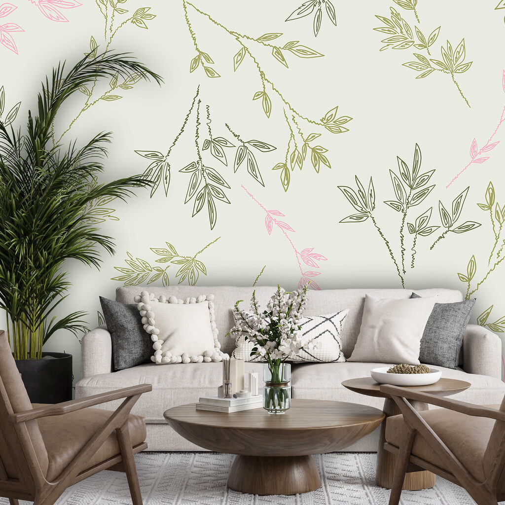 Wzór liści na białym tle Wzór liści na białym tle