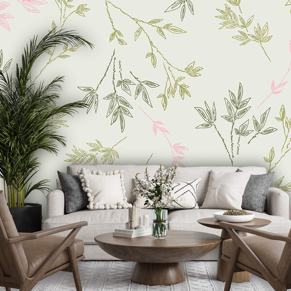 Wzór liści na białym tle Wzór liści na białym tle