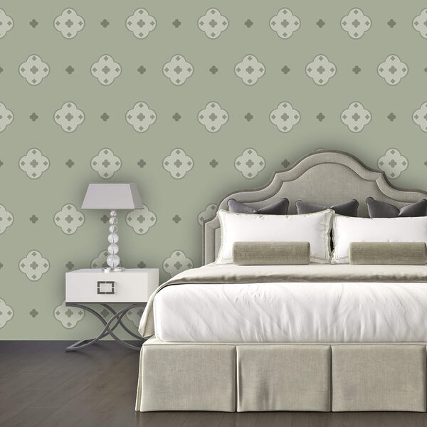 Wzór krzyżyków na zielonym tle