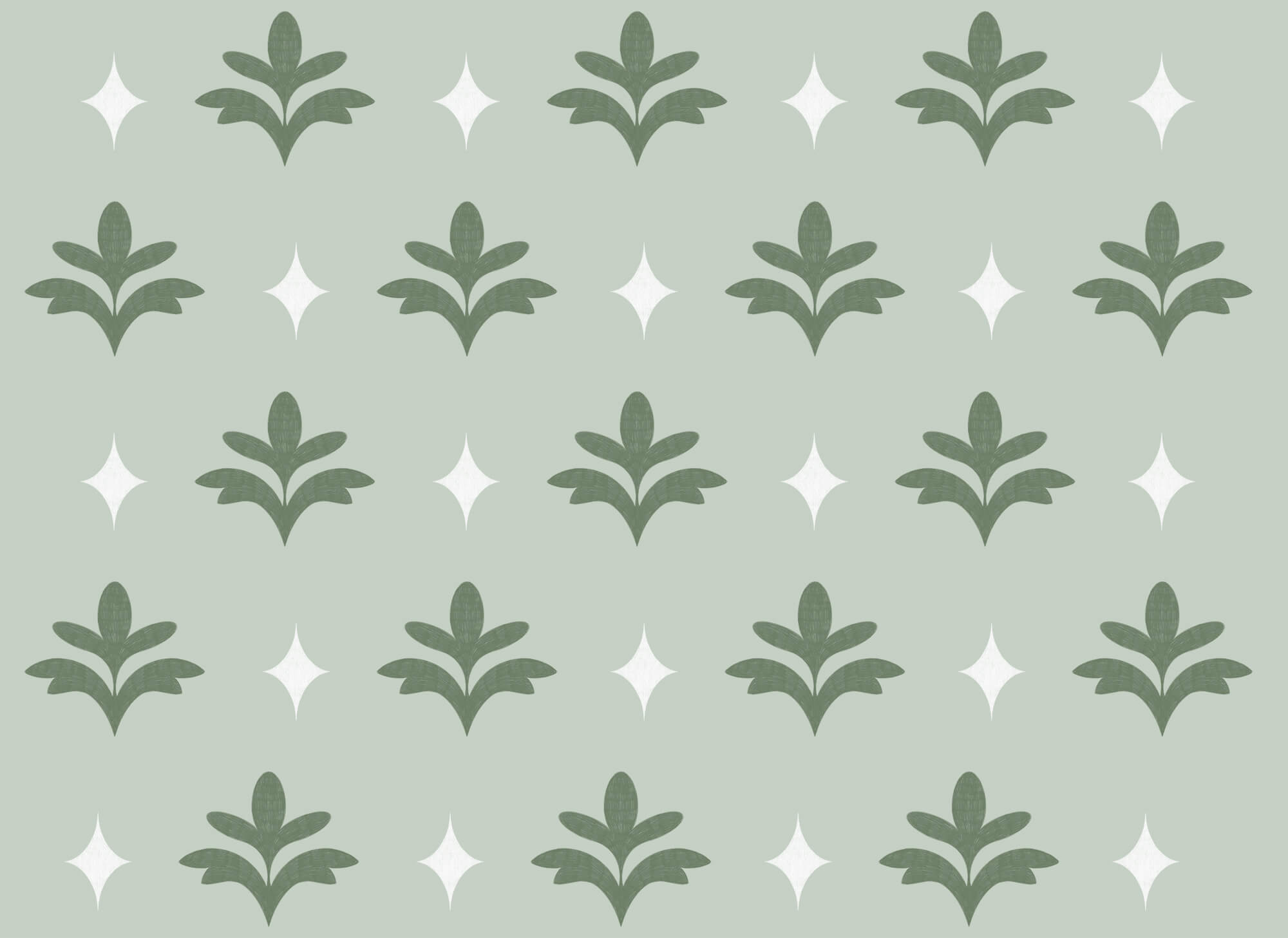 Elegant botanical pattern in soft hues