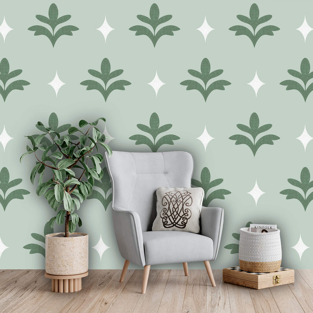 Elegancki wzór roślinny w delikatnych odcieniach