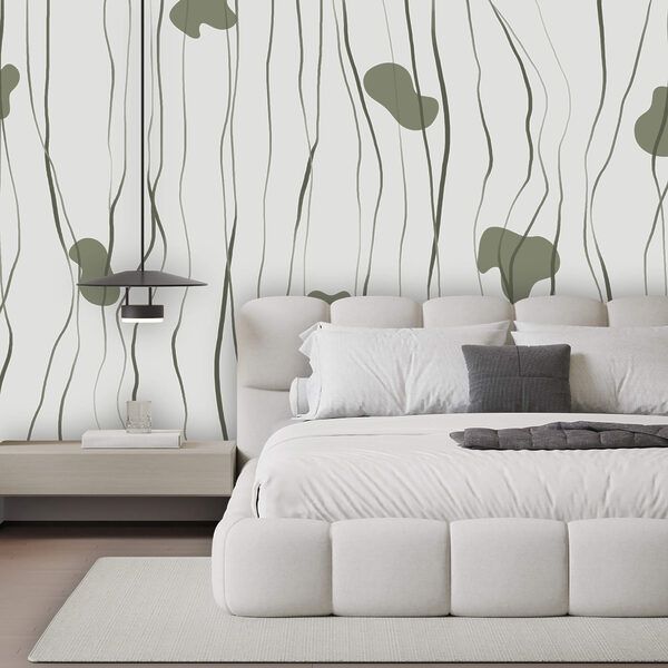 Wzór z zielonych i szarych linii