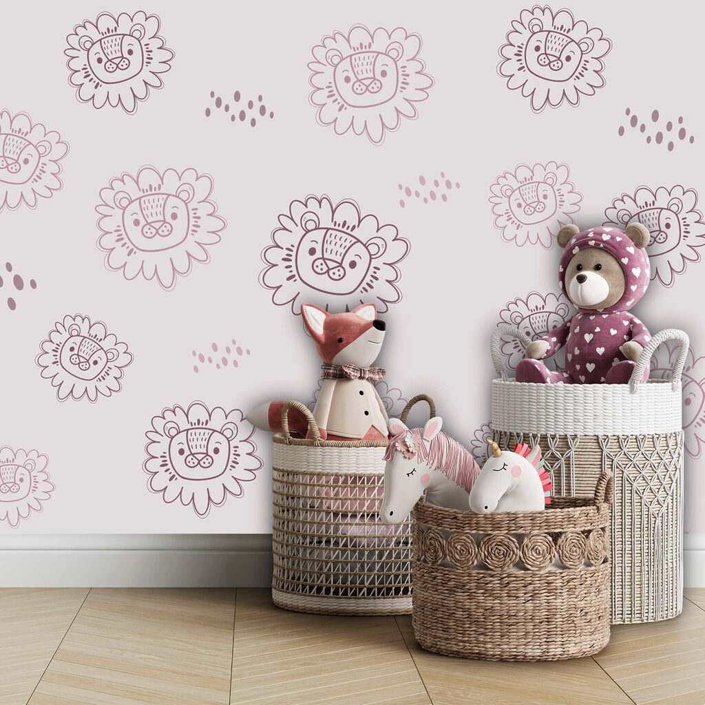 Wzór z głowami lwów