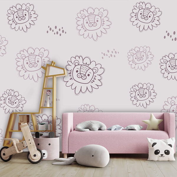 Wzór z głowami lwów