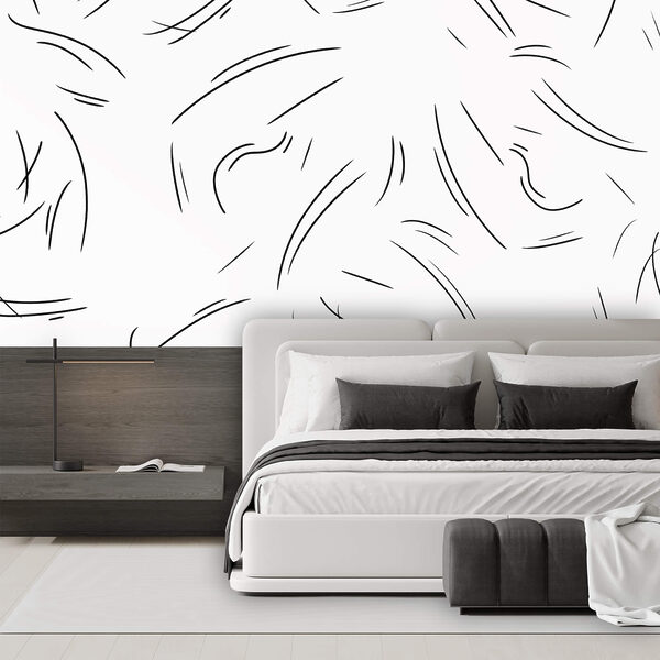 Czarne linie na białym tle