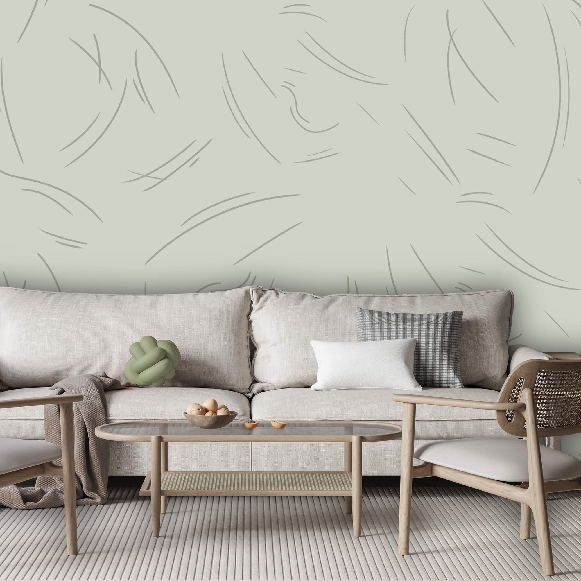 Delikatne linie nadają całości łagodny ruch