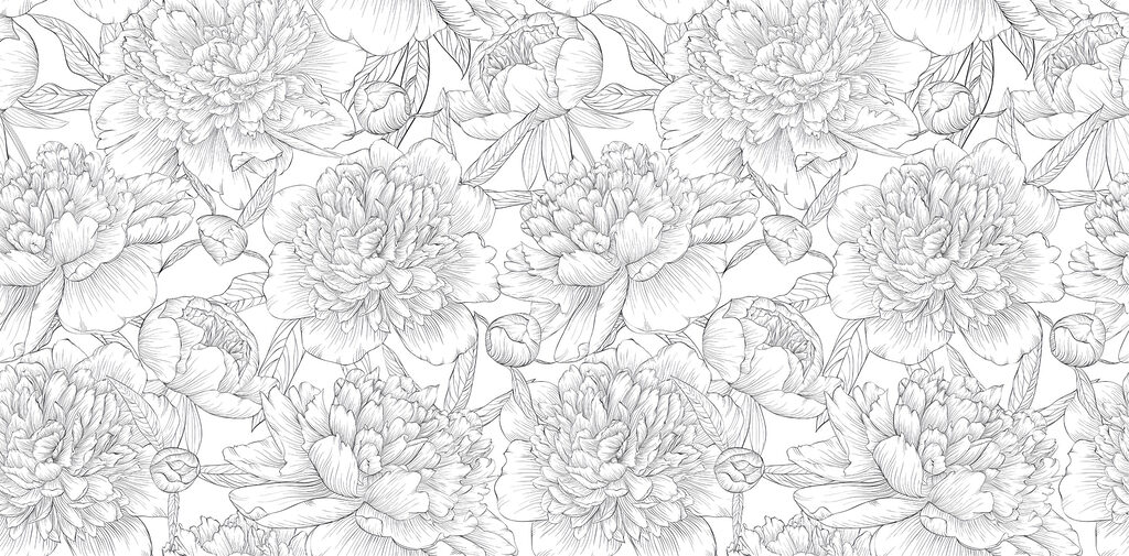 Pattern of flowers and leaves Pattern of flowers and leaves