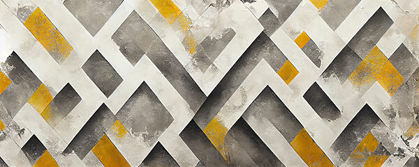 Grey and yellow painted wall