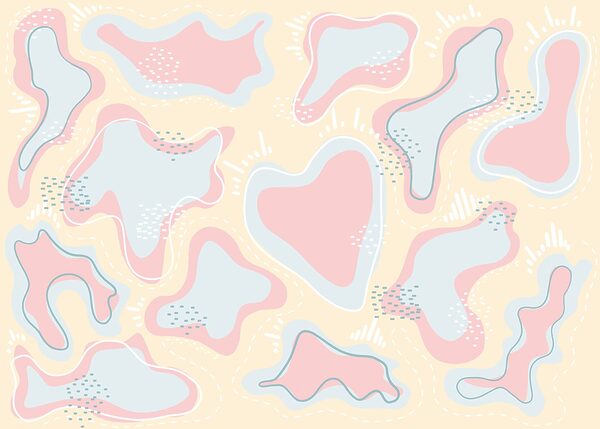 Pink and blue shapes