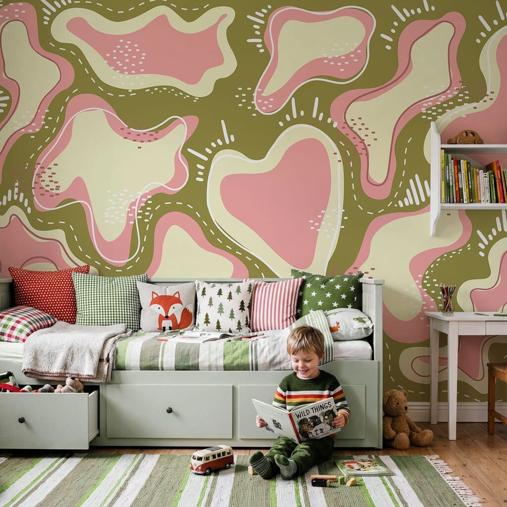 Różowe i białe kształty