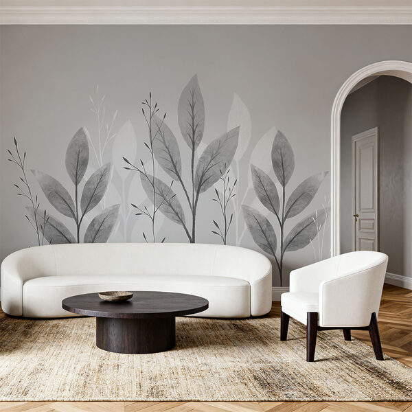 Elegancki, monochromatyczny wzór w stylu botanicznym Elegancki, monochromatyczny wzór w stylu botanicznym