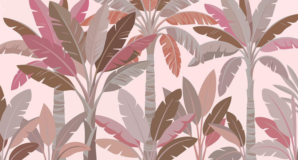 Pattern of palm trees