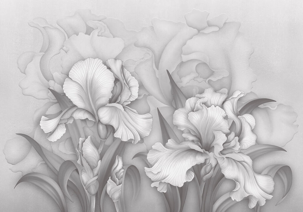 Elegant blooms in soft grayscale tones Elegant blooms in soft grayscale tones