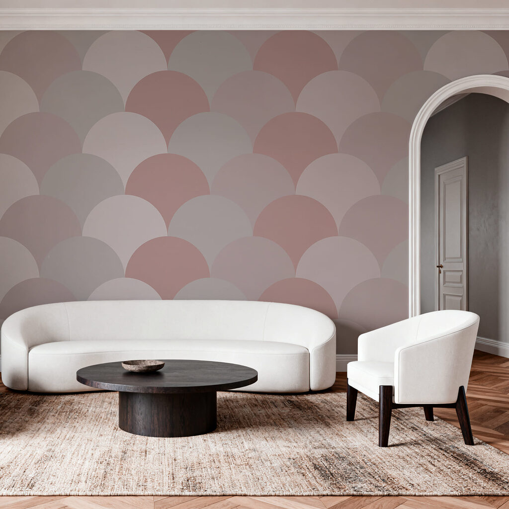 Wzór z kółek w kolorze różowym i szarym Wzór z kółek w kolorze różowym i szarym