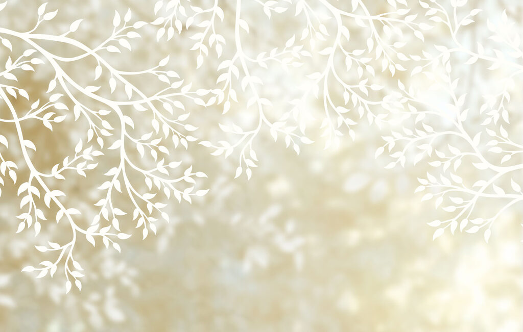 White branches with leaves