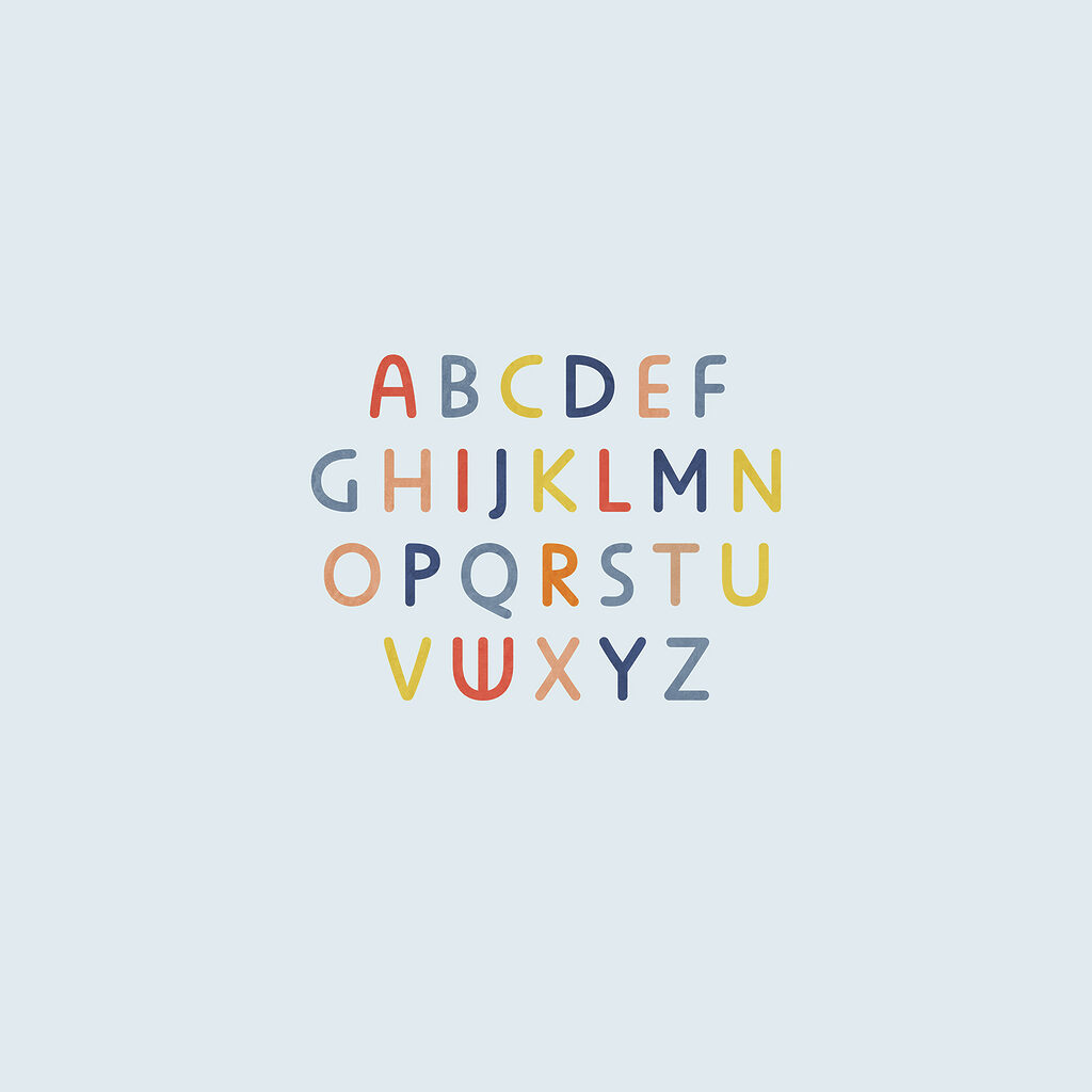 Group of colorful letters