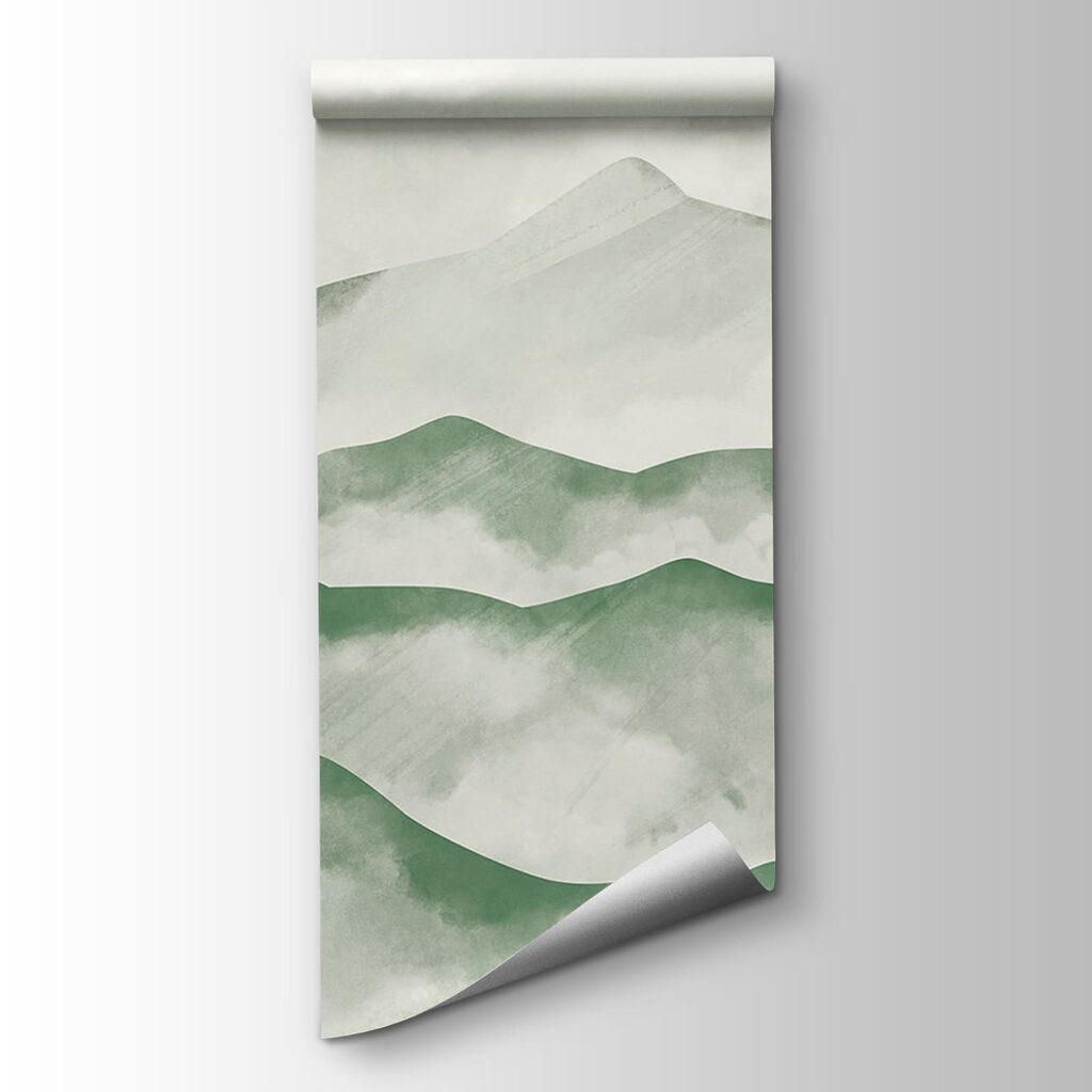 Mountain range with clouds