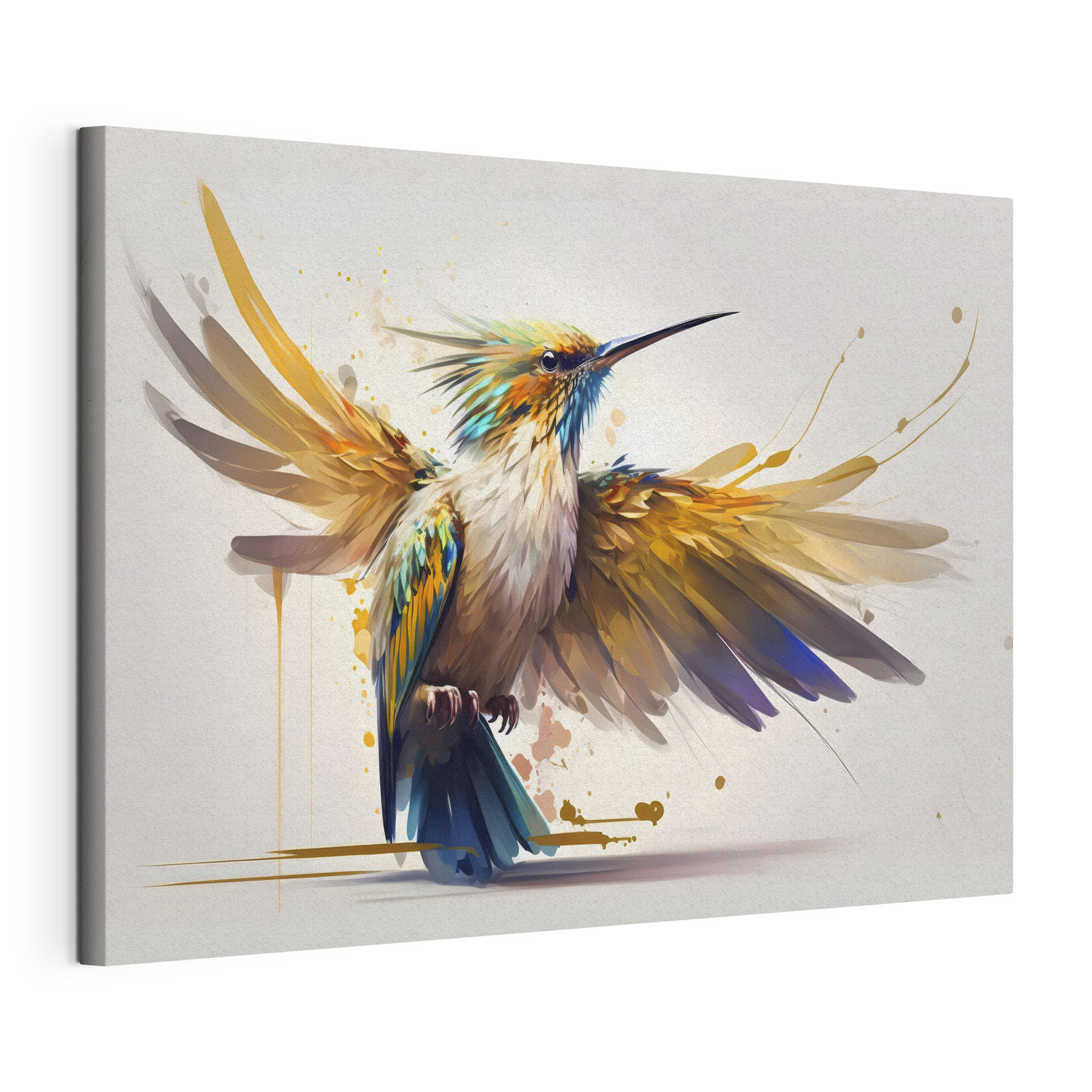 A bird with wings spread