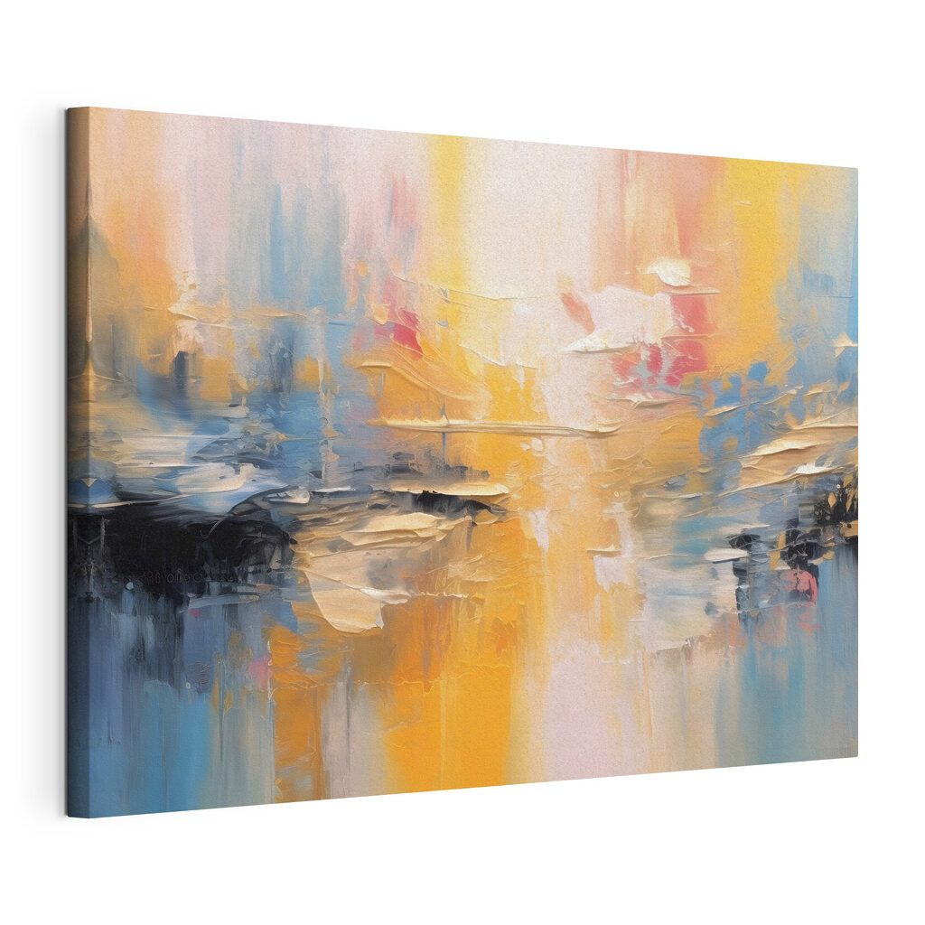 A painting of a colorful sky