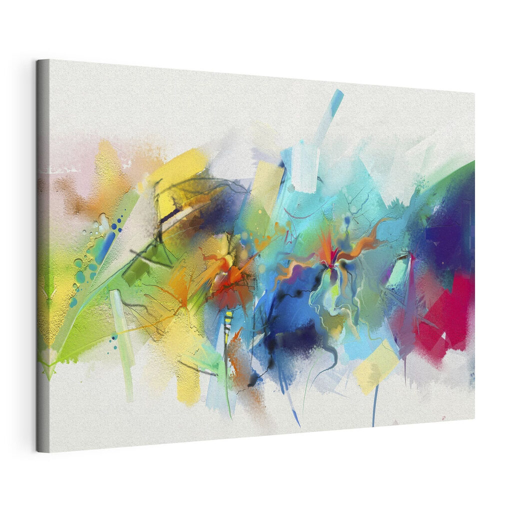 A colorful painting of flowers