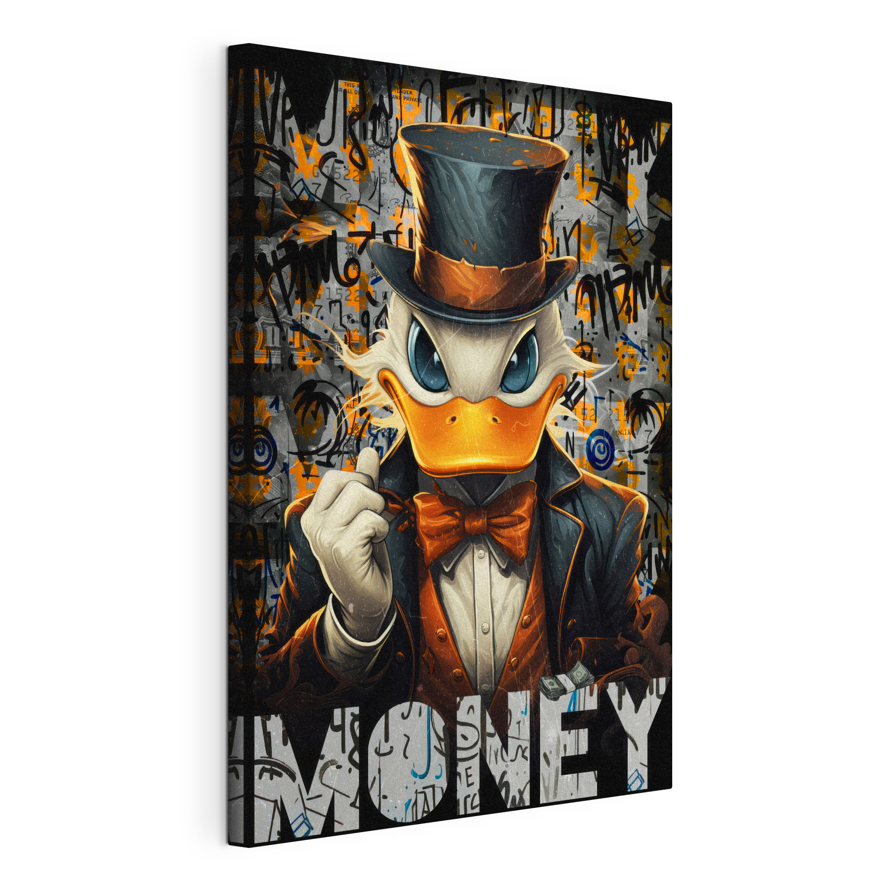 A duck wearing a suit and hat A duck wearing a suit and hat
