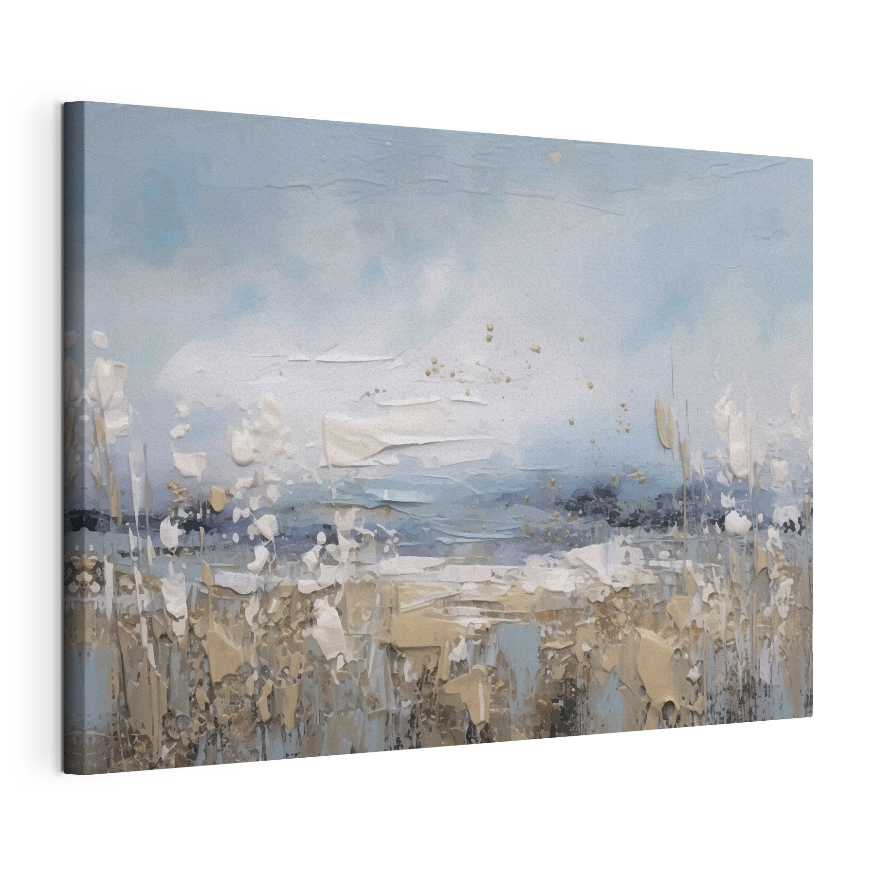 A painting of a beach