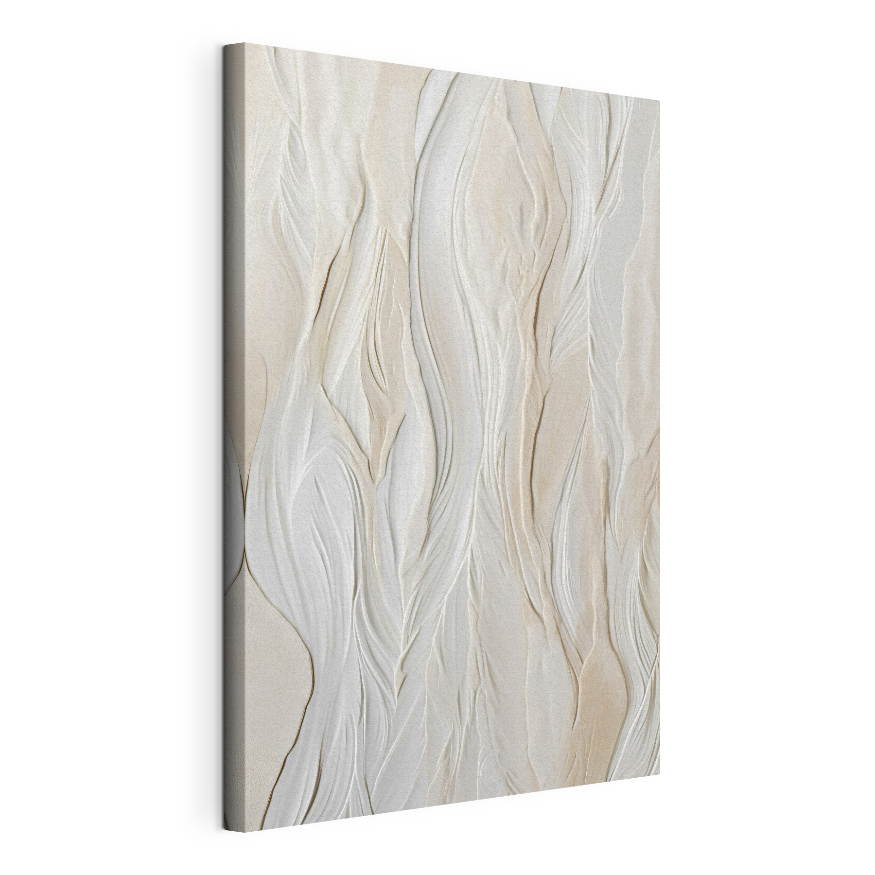 White wall with wavy lines