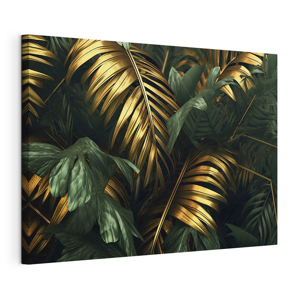 Lush leaves in shimmering hues