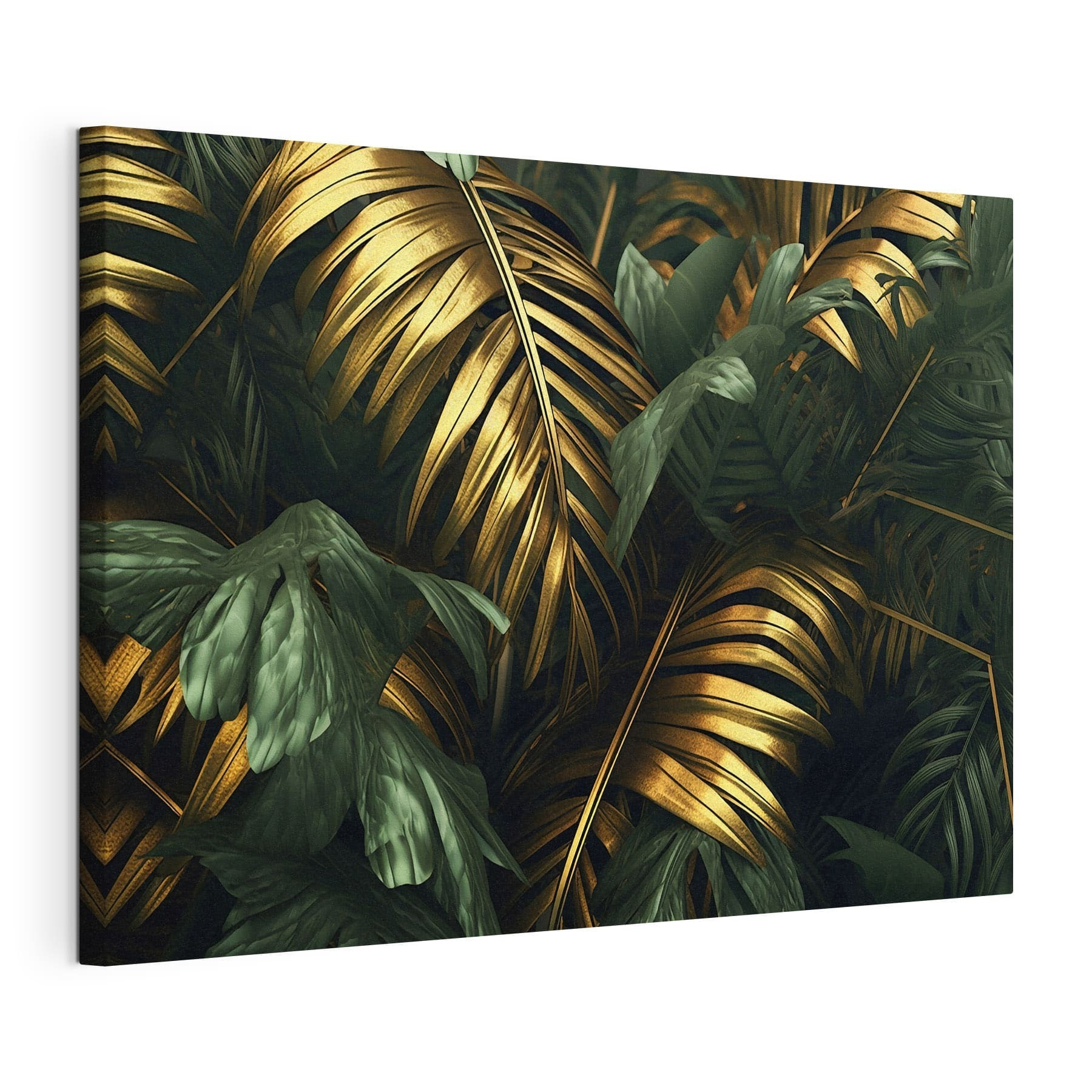 Lush leaves in shimmering hues