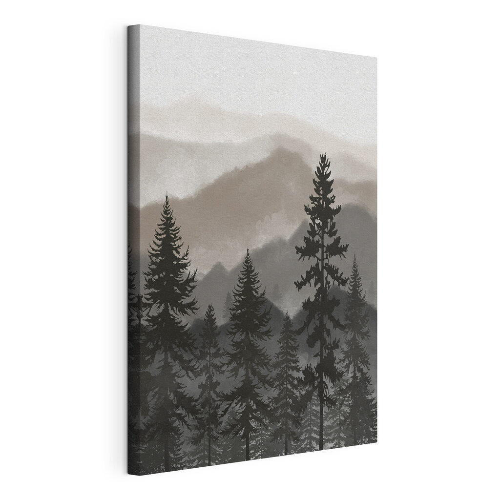 A group of trees in a forest A group of trees in a forest