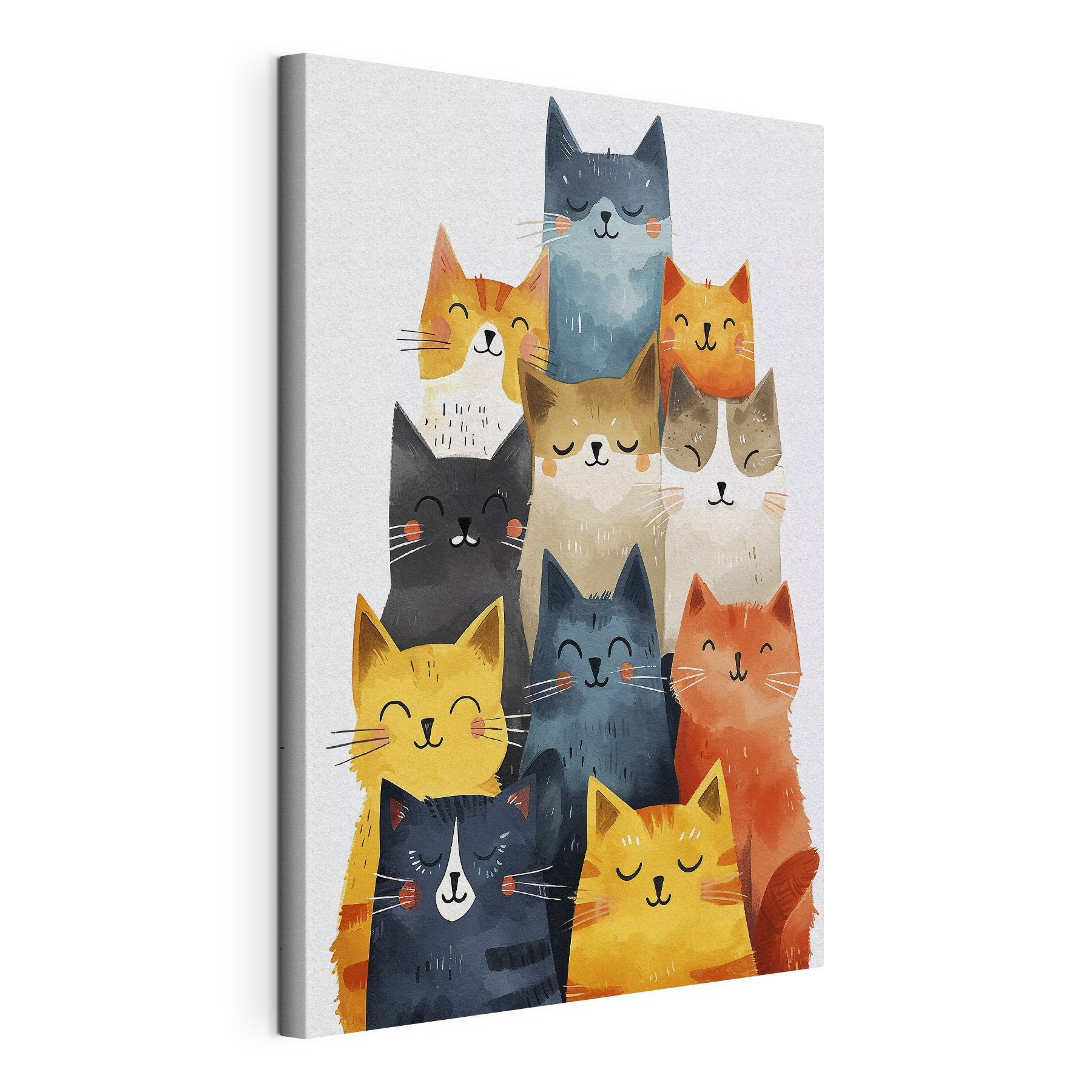 A group of cats with different colors