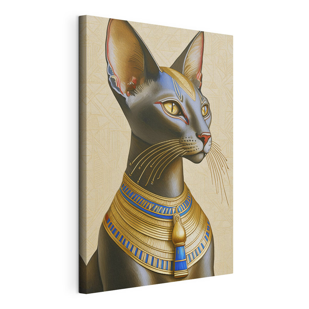 Majestic cat adorned with regal necklace Majestic cat adorned with regal necklace