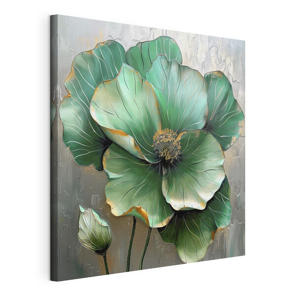 A painting of a flower