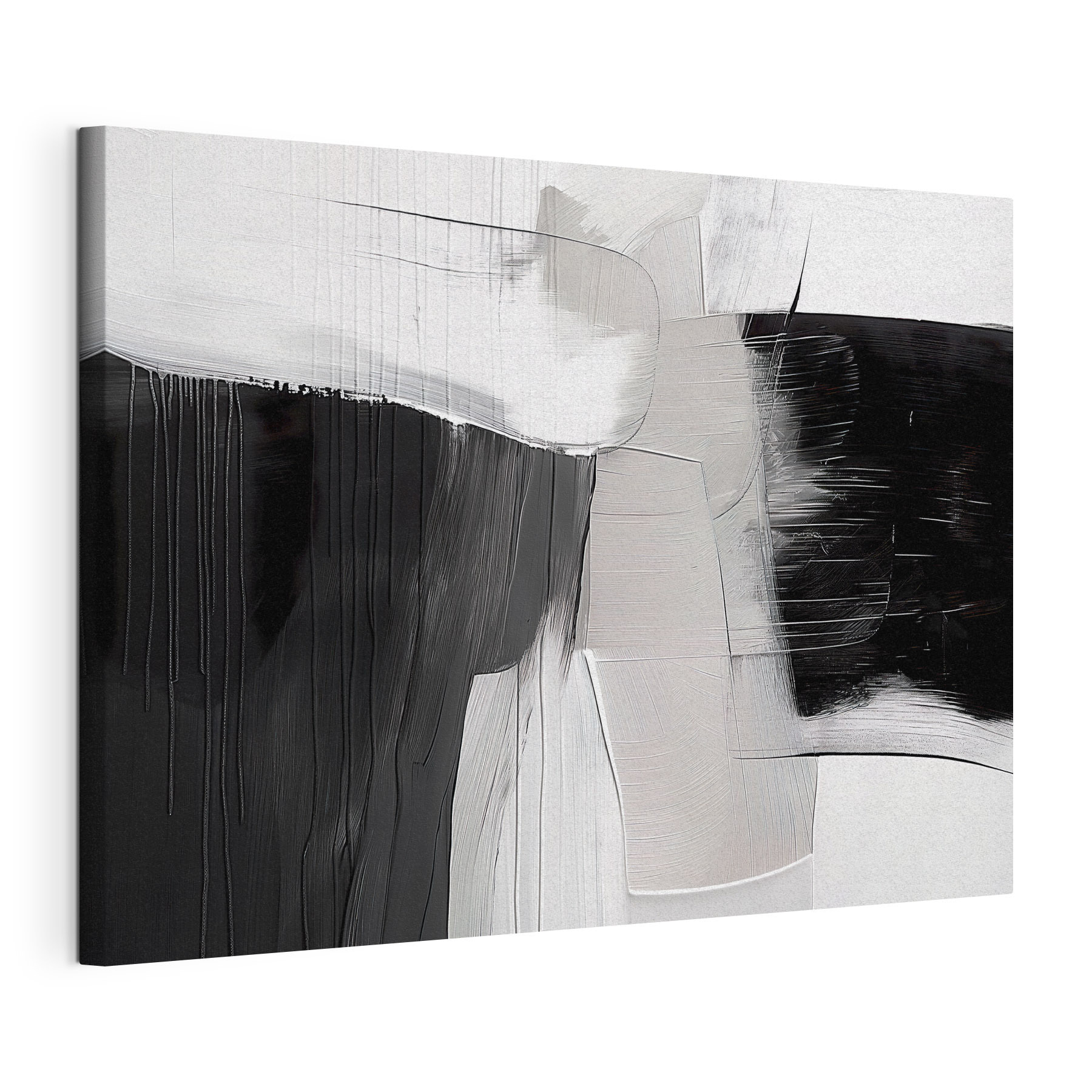 A black and white painting