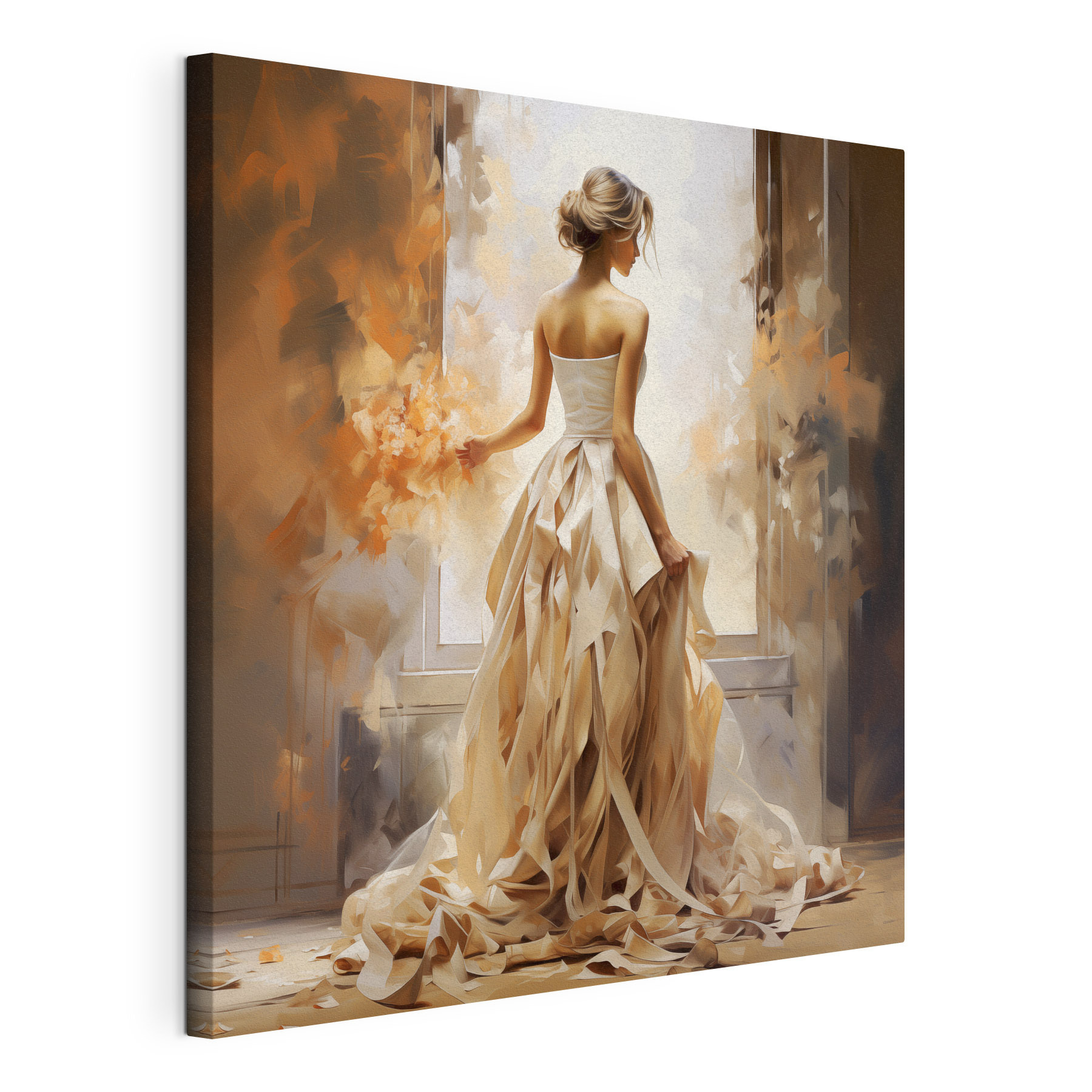A woman in a dress