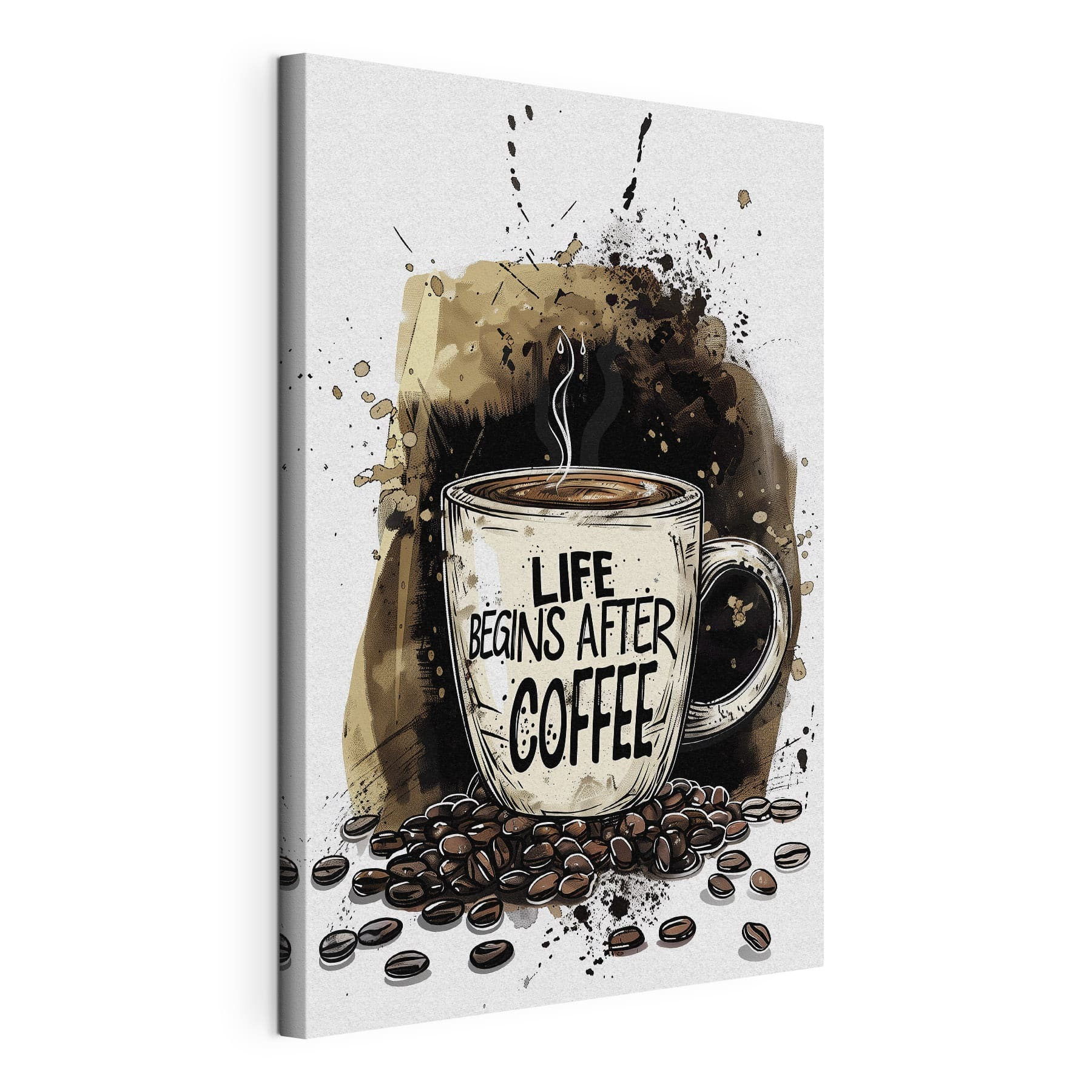 Coffee mug with a steamy liquid in it Coffee mug with a steamy liquid in it