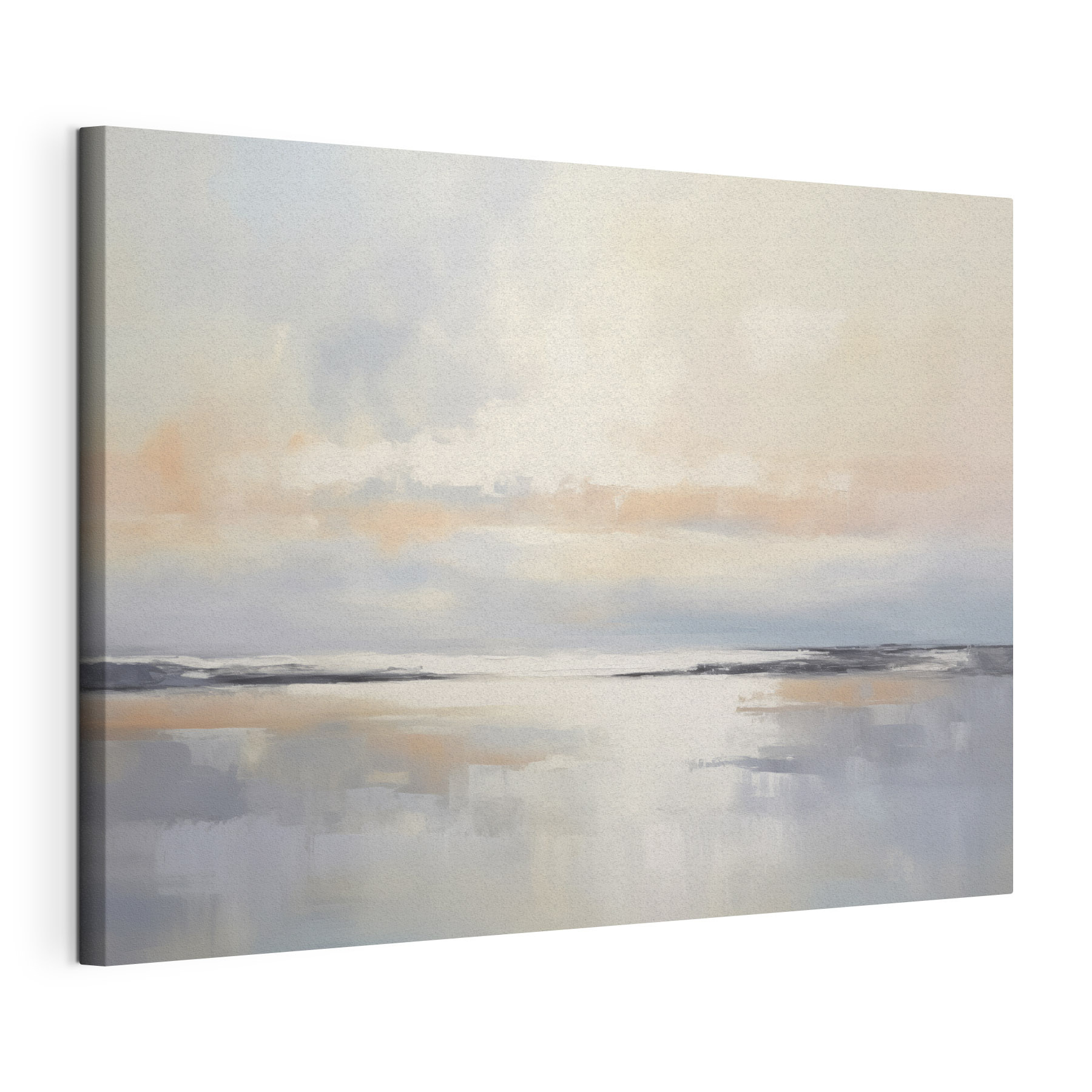 Calm body of water with clouds in the sky