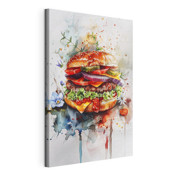 Obraz Obraz Akwarela przedstawiająca burgera (SKU: s39699)