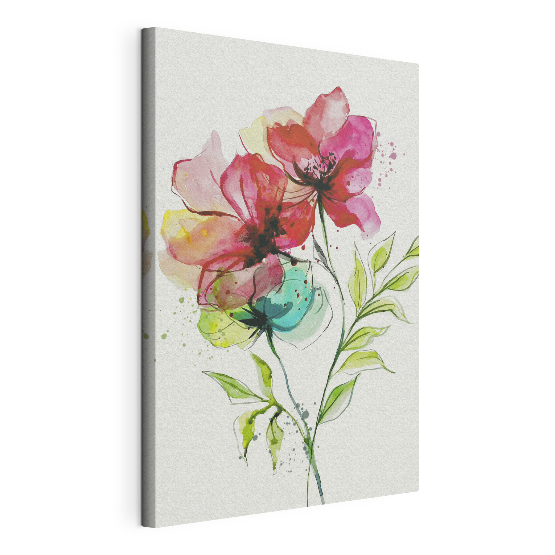 Painting of flowers and leaves Painting of flowers and leaves